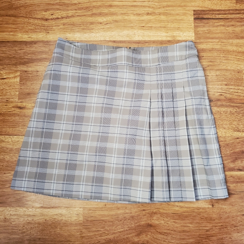 Nike Light Gray Plaid Skort